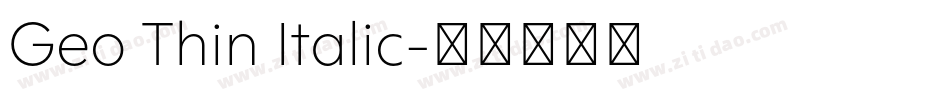 Geo Thin Italic字体转换